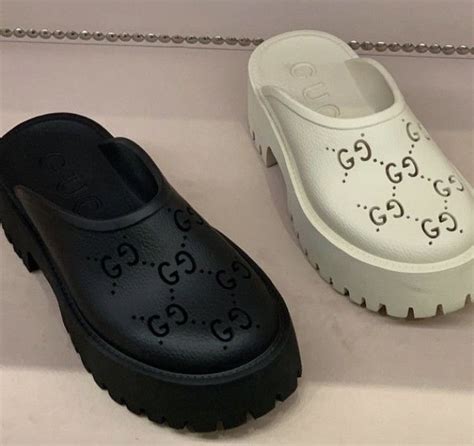 gucci platform crocs.